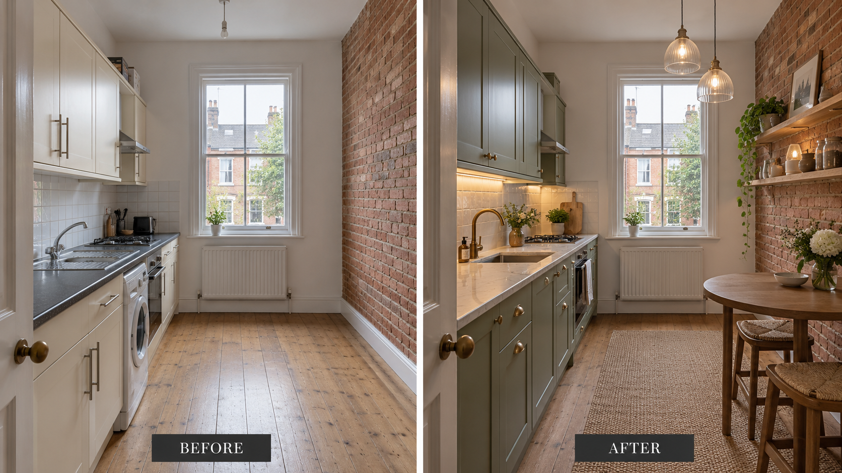 Manchester kitchen — before and after